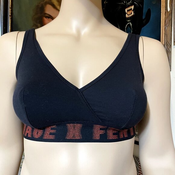 Savage x Fenty Black and Red Cross Bust Forever Savage Cotton Bralette Size 1X - Picture 3 of 6